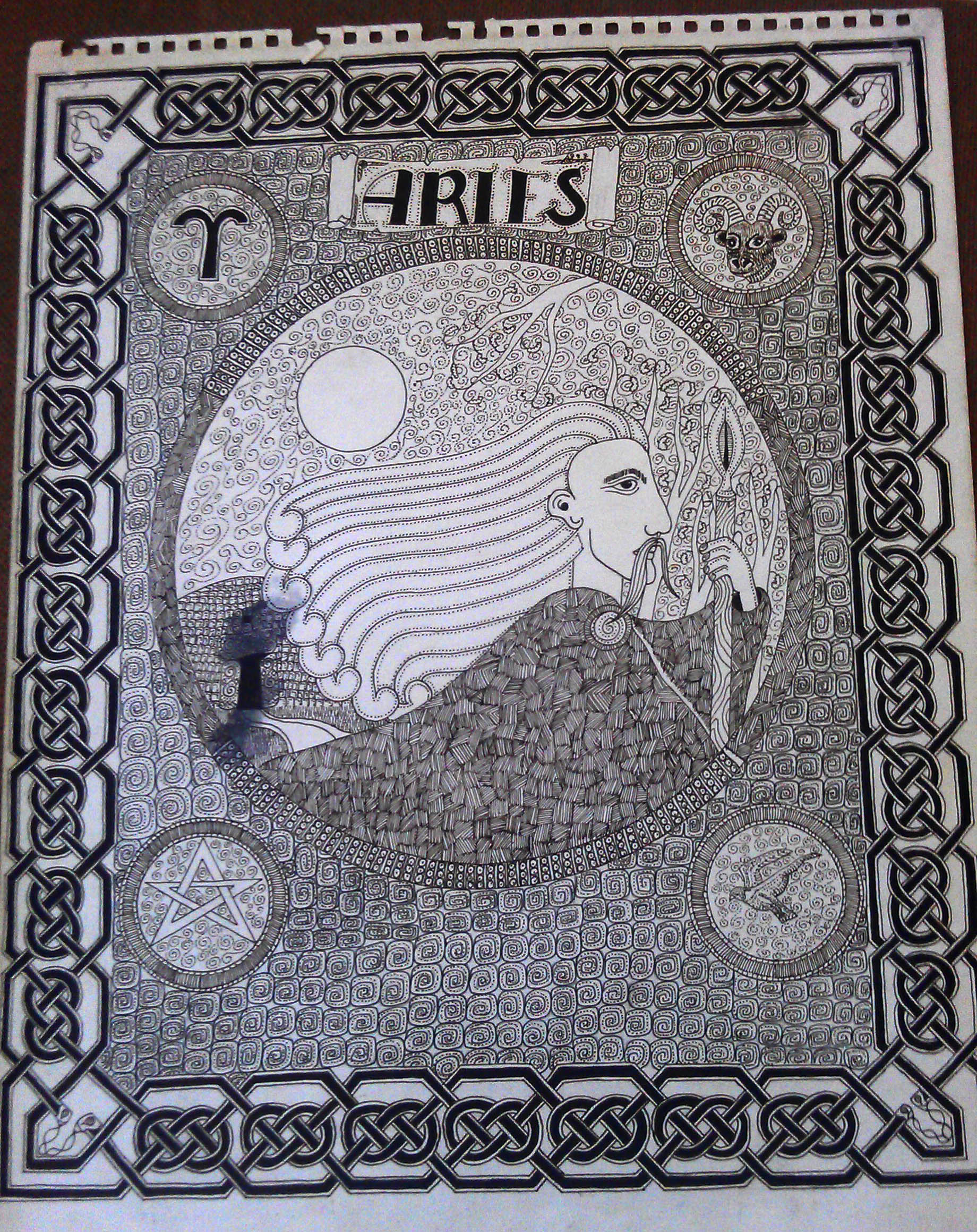 Black and white - part 1 of Celtic Tarot - Aries
